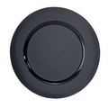 Black Round Lifestyle Charger/ Lacquer Poly Plate - 4 Piece Set